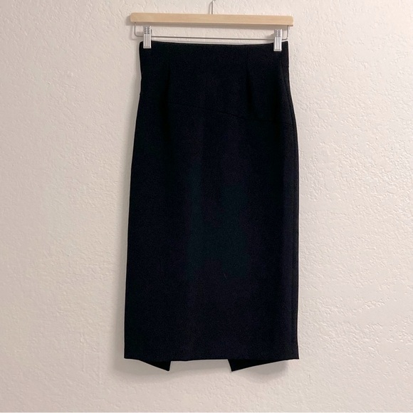 Zara Woman Black Pencil Skirt with Slit, Size XS - Picture 3 of 6